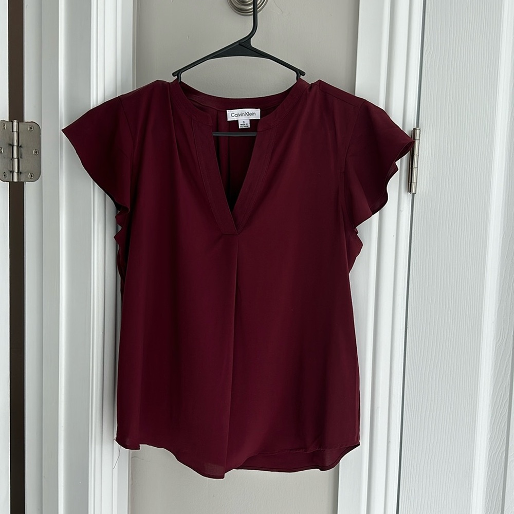 Calvin Klein burgundy blouse